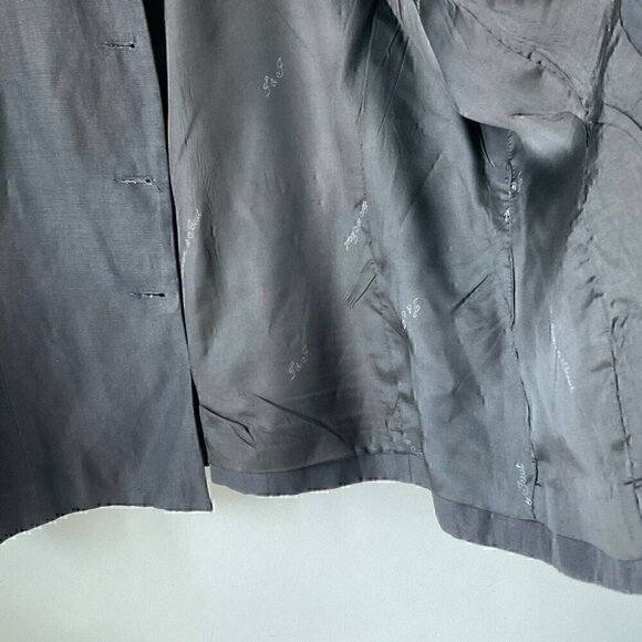 Vintage Tristan & Iseut Linen Black Blazer - Picture 4 of 6